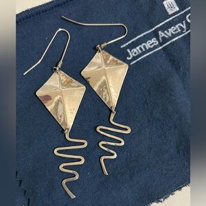 James Avery Silver Kite Earrings, retired design, rare